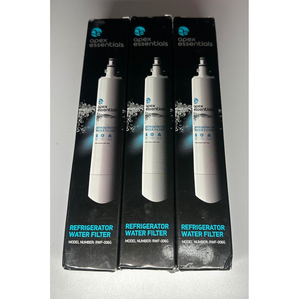 Apex Essentials Refrigerator Water Filter 3-Pack Model RWF-006G Replacement
